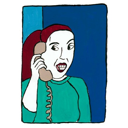 Stacey on the Phone